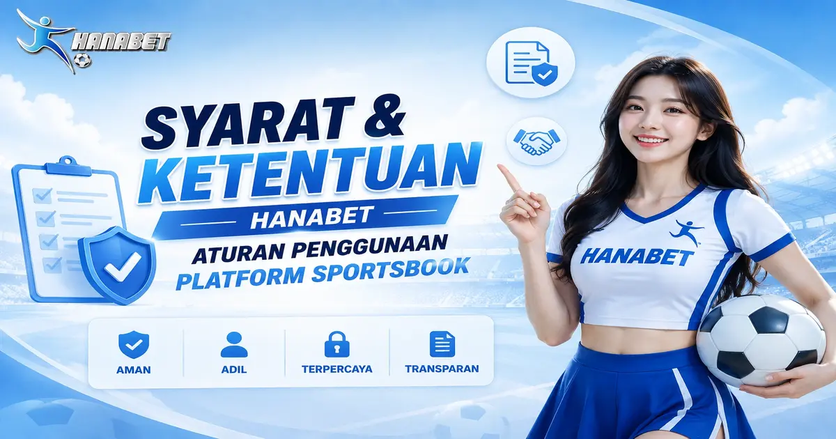 Dokumen syarat dan ketentuan resmi platform Hanabet sportsbook taruhan bola online Indonesia